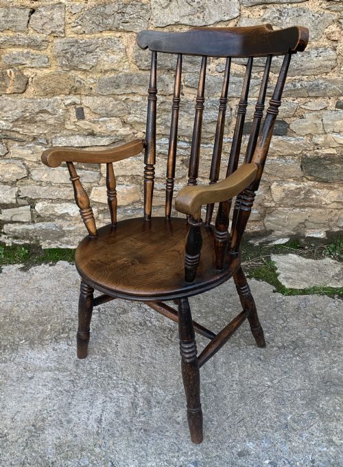 fig 1. Antique Penny Carver Chair