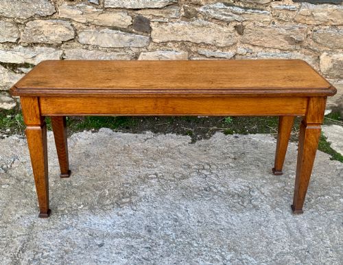 Arts and Crafts Oak Window Bench Seat