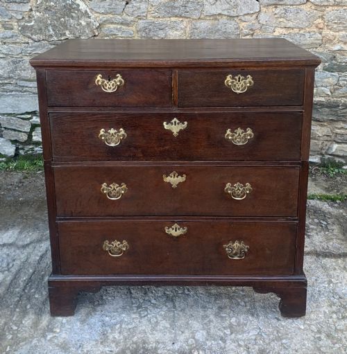 Georgian Oak Two Part Chest of Drawers