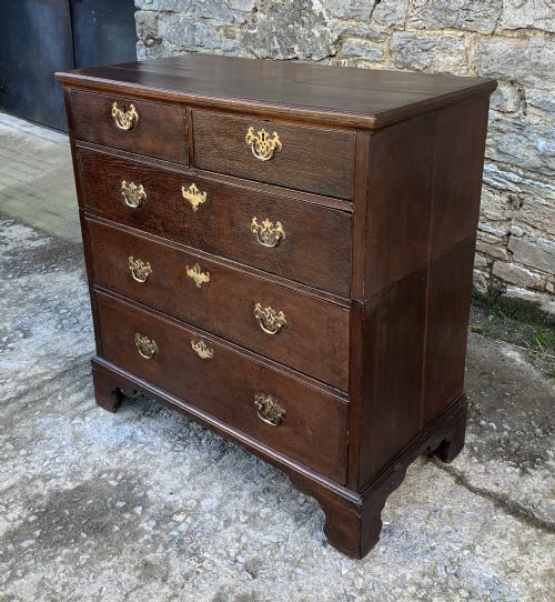 fig 1. Georgian Oak Two Part Chest of Drawers