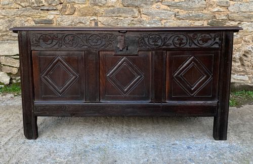 fig 2. 18th Century Georgian Oak Coffer