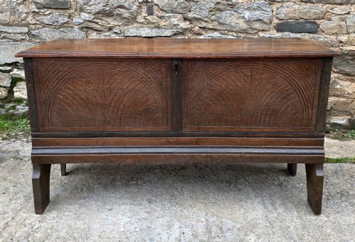 fig 1. Small 17th Century Oak Coffer