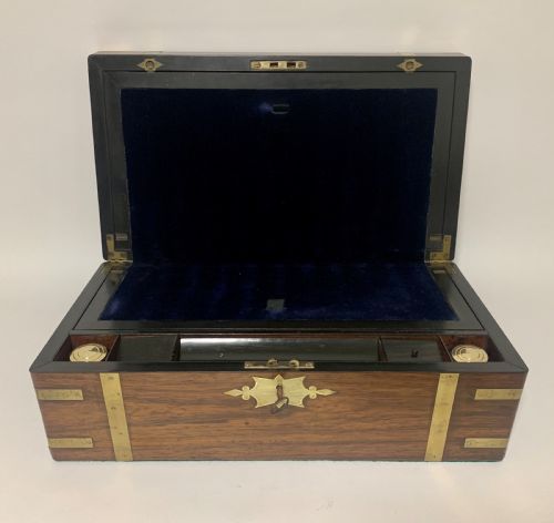 Victorian Rosewood Brass Bound Writing Slope