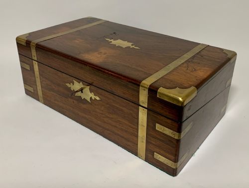 fig 2. Victorian Rosewood Brass Bound Writing Slope