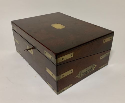 fig 2. Antique Mahogany Campaign Writing Slope