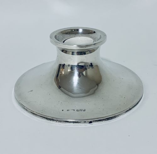 Antique Silver Capstan Inkwell