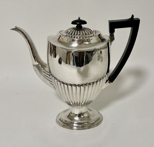 fig 1. Antique Solid Sterling Silver 3 Piece Coffee Set