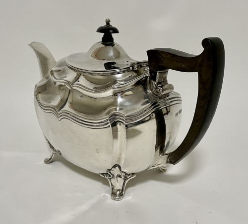 fig 1. Large Antique Sterling Silver Teapot