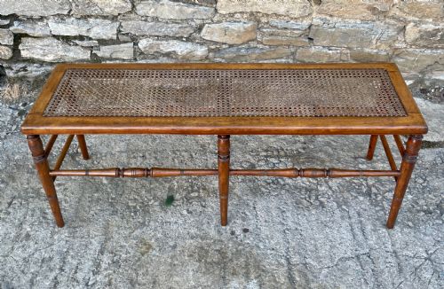 fig 1. Large Antique Bergere Cane Stool