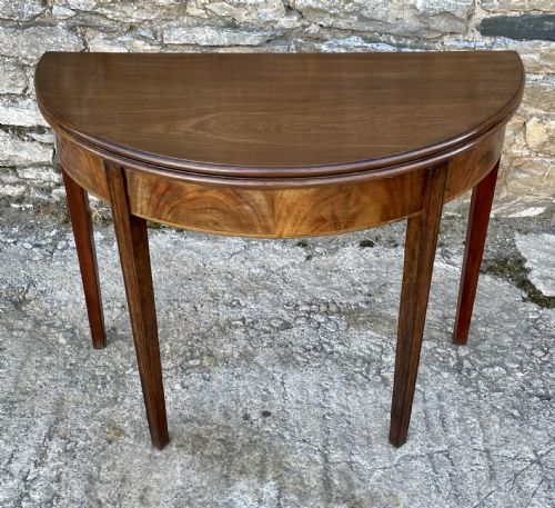 Georgian Mahogany Demi Lune Tea Table