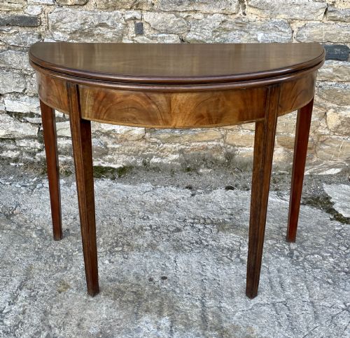 fig 1. Georgian Mahogany Demi Lune Tea Table