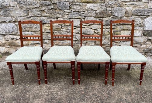Set of 4 Antique Aesthetic Style Dining Chairs