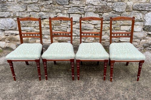 fig 1. Set of 4 Antique Aesthetic Style Dining Chairs