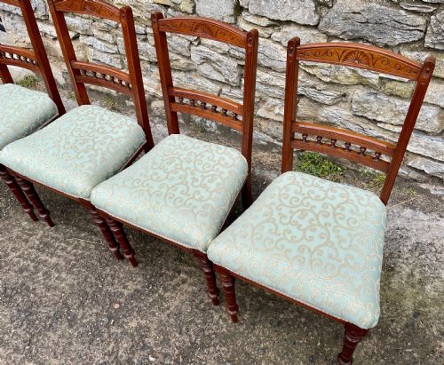 fig 2. Set of 4 Antique Aesthetic Style Dining Chairs