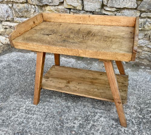 fig 2. Antique Slab Top Butchers Prep Table