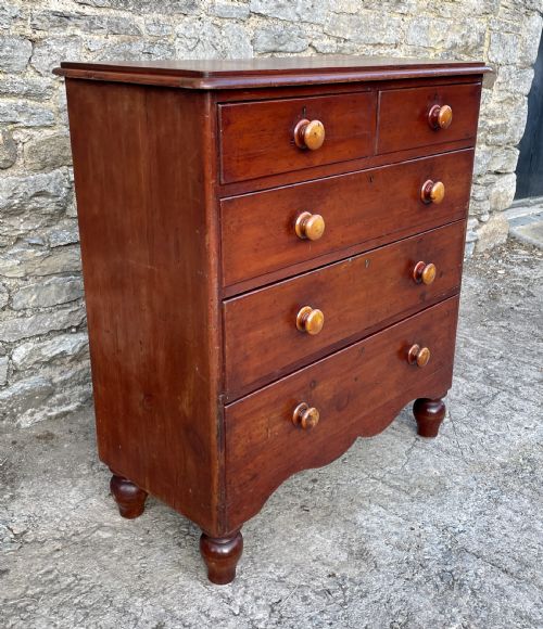 fig 1. Victorian Pine Chest of Drawers in Original Finish