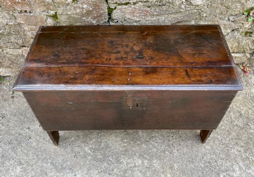 fig 1. Early 18th Century Planked Oak Coffer