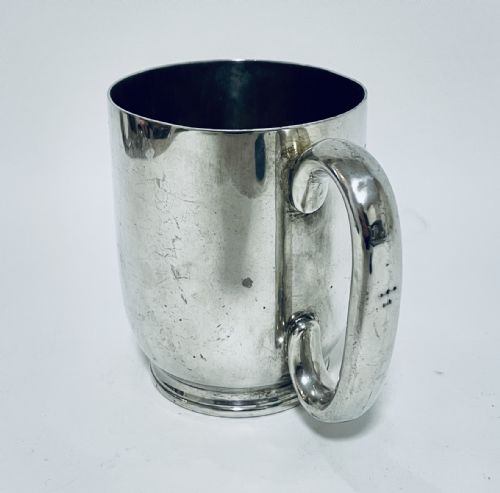 fig 1. Antique Solid Sterling Silver Tankard