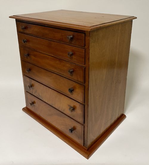 fig 1. Antique Walnut Specimen Collectors Cabinet