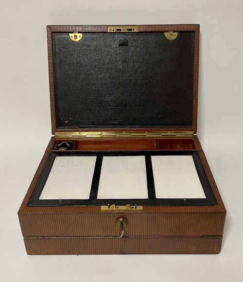 Victorian Leather Writing Document Box