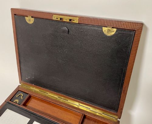 fig 1. Victorian Leather Writing Document Box