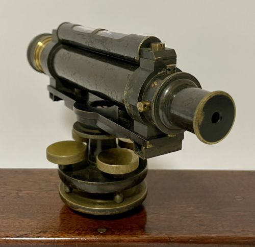 fig 1. Antique Troughton & Simms Surveyors Level in Box
