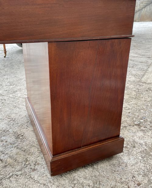 fig 2. Antique Edwardian Walnut Pedestal Desk