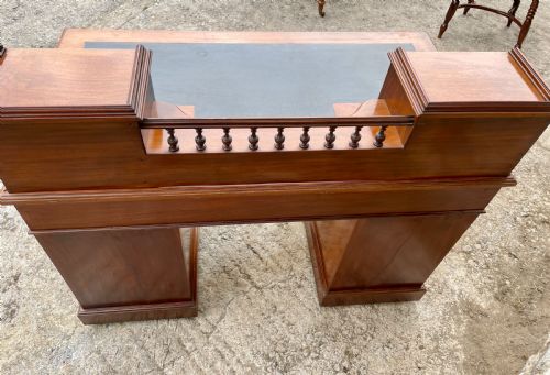 fig 3. Antique Edwardian Walnut Pedestal Desk