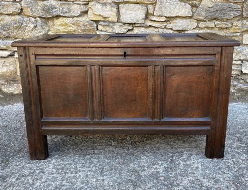 fig 1. 18th Century Panelled Oak Coffer