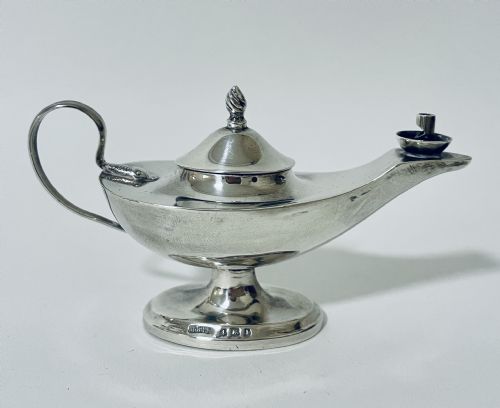 Antique Sterling Silver Miniature Aladdins Lamp