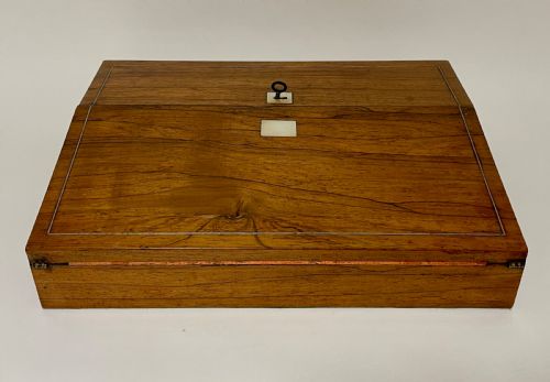 Antique Rosewood Inlaid Writing Slope