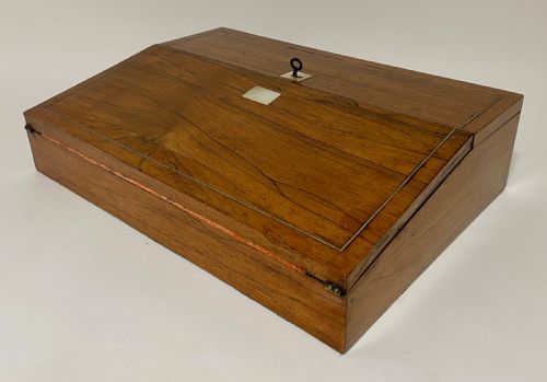 fig 1. Antique Rosewood Inlaid Writing Slope