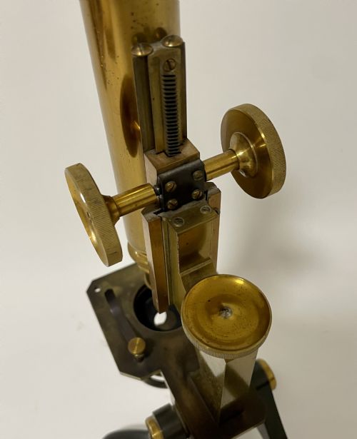 fig 2. Victorian Brass Microscope by Wray London