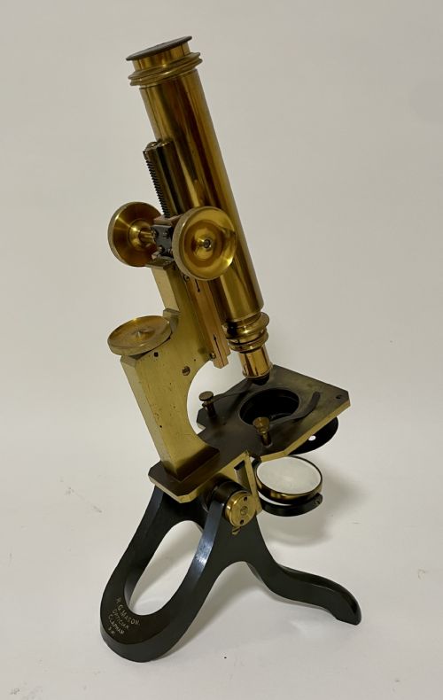 fig 4. Victorian Brass Microscope by Wray London