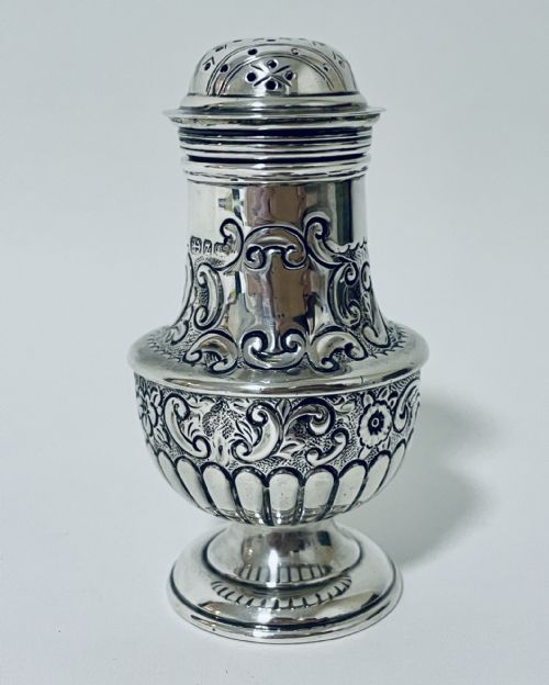 Victorian Solid Silver Pepper Shaker Pounce Pot