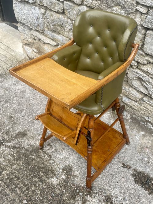 Antique Metamorphic High Chair