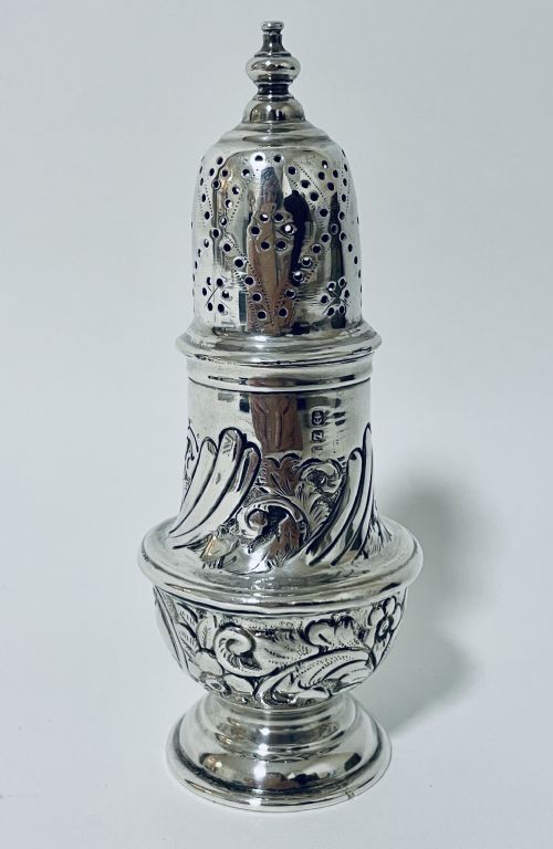 fig 1. Victorian Solid Sterling Silver Pepper Shaker