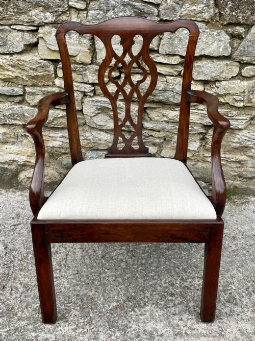 Antique Georgian Mahogany Carver Chair