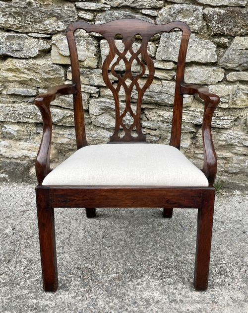 fig 1. Antique Georgian Mahogany Carver Chair