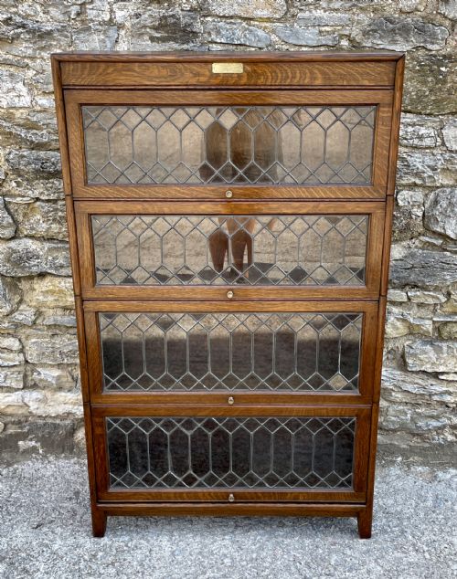 fig 1. Antique Stacking Oak Bookcase by Gumm