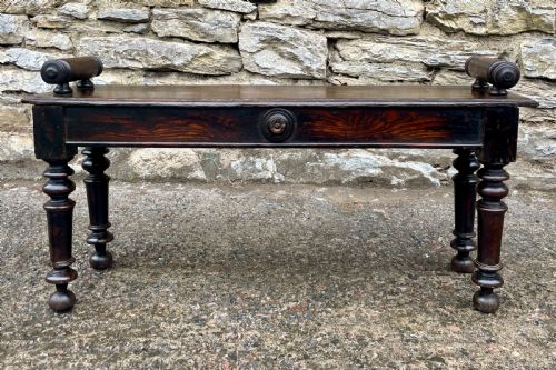 fig 1. Antique Victorian Oak Window Bench