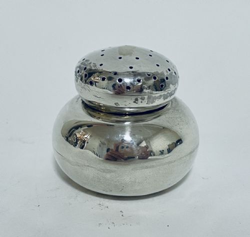 Small Antique Solid Silver Novelty Pepper Pot Shaker