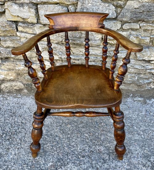 Antique Elm Captains Chair