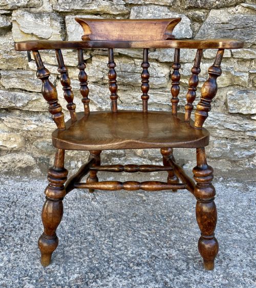fig 2. Antique Elm Captains Chair