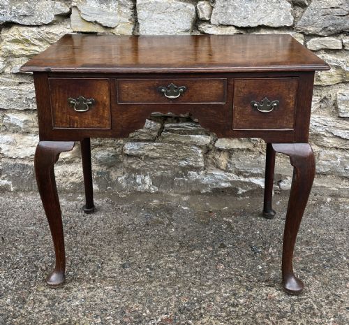 fig 1. 18th Century Georgian Oak Crossbanded Lowboy