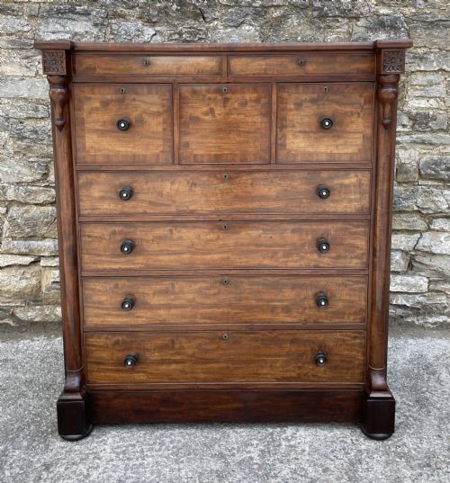 Large Victorian Scottish Mahogany Chest of Drawers