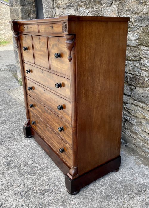 fig 1. Large Victorian Scottish Mahogany Chest of Drawers