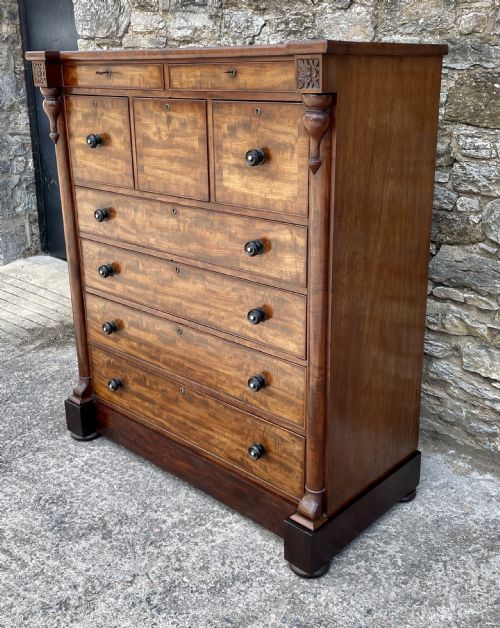fig 2. Large Victorian Scottish Mahogany Chest of Drawers