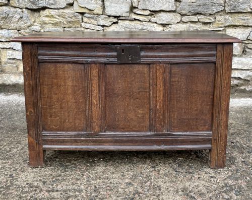 fig 1. Small 18th Century and Later Oak Coffer