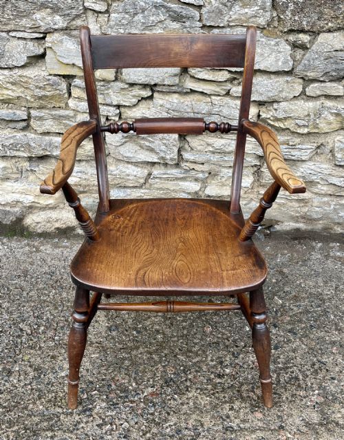 Antique Bar Back Windsor Carver Chair